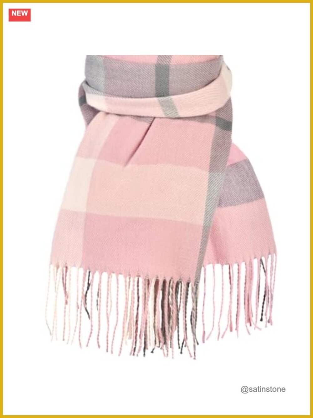 Women's Plaid Long Oversized Winter Scarf Shawl Wrap Blanket